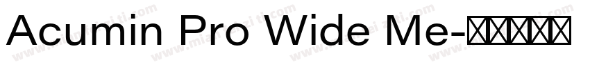 Acumin Pro Wide Me字体转换